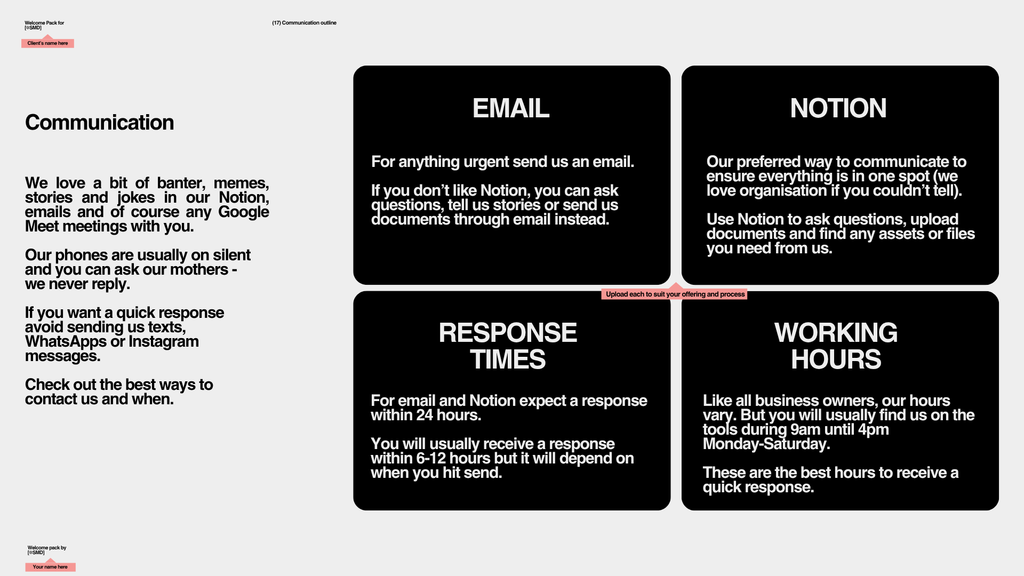 CLIENT ONBOARDING FRAMEWORK TEMPLATE