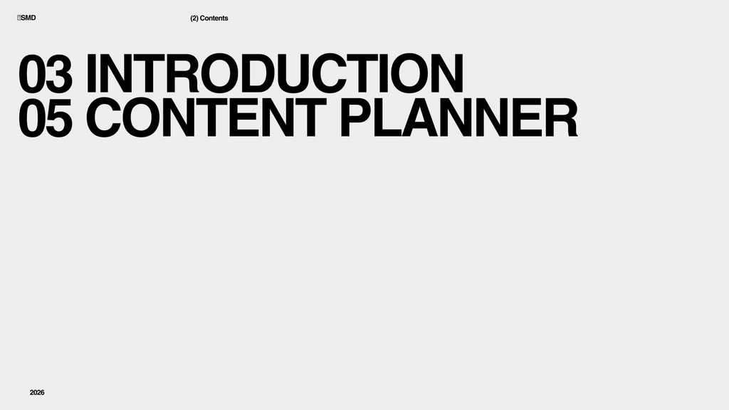 CONTENT PLANNER FRAMEWORK TEMPLATE