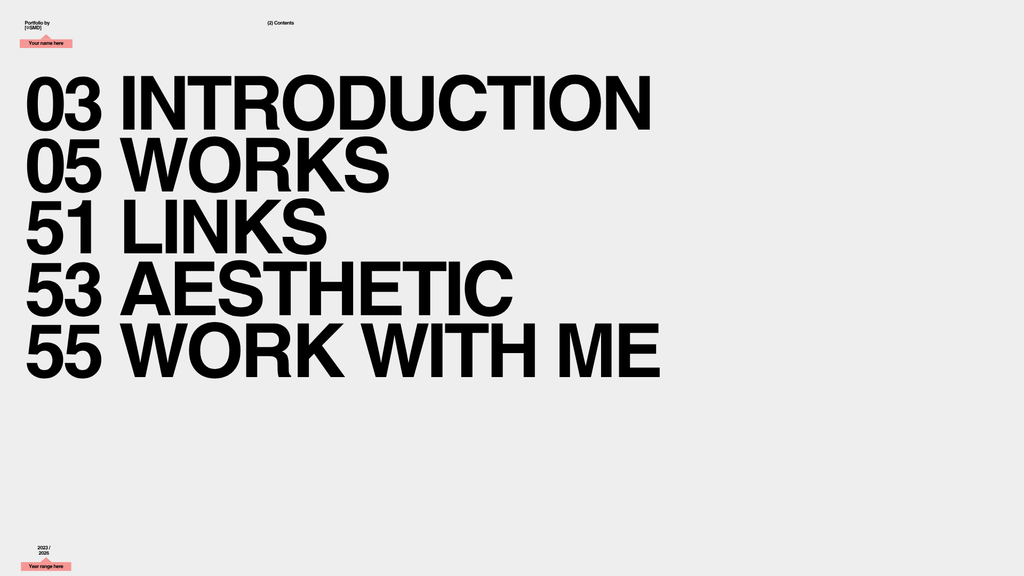 PORTFOLIO FRAMEWORK TEMPLATE