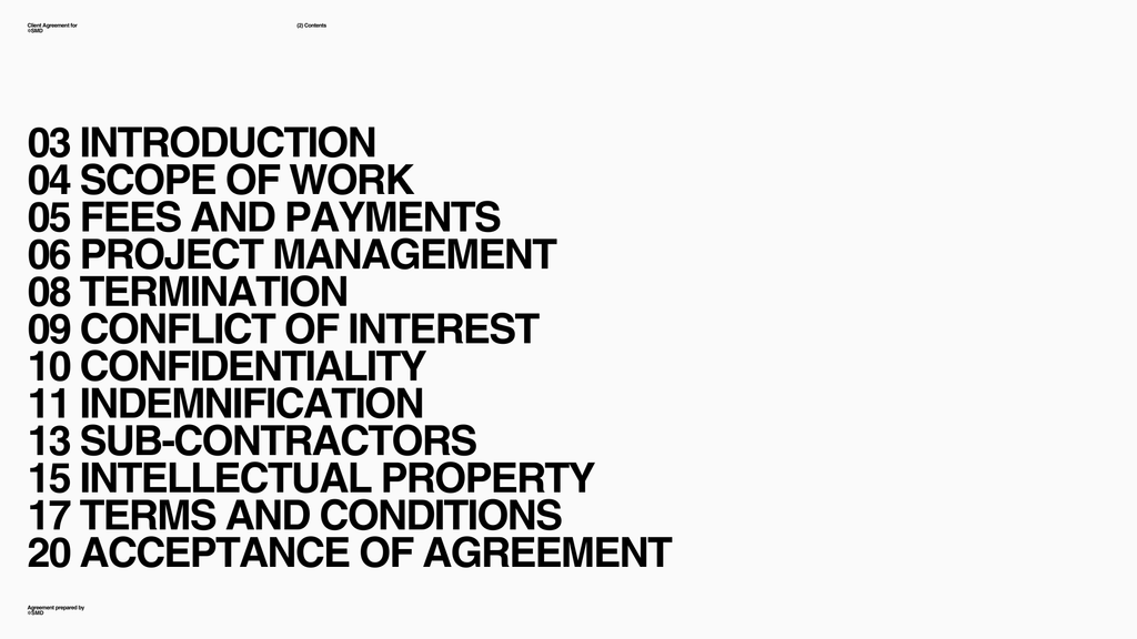 CLIENT AGREEMENT FRAMEWORK TEMPLATE