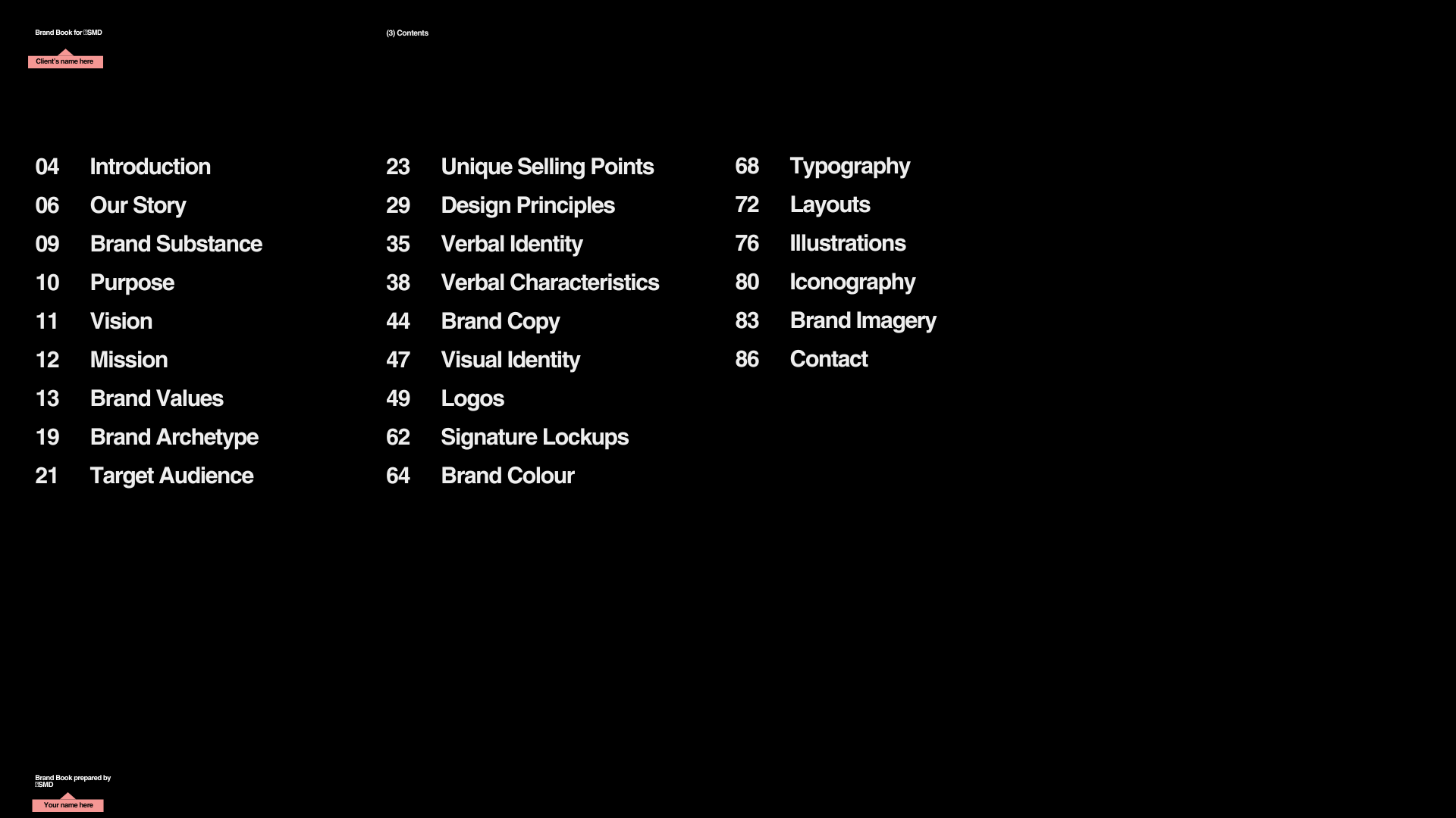 BRAND BOOK FRAMEWORK TEMPLATE