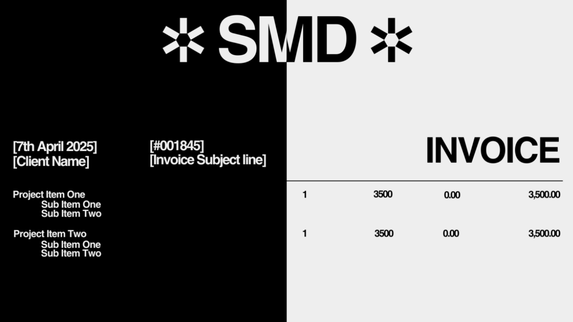 INVOICING FRAMEWORK TEMPLATE