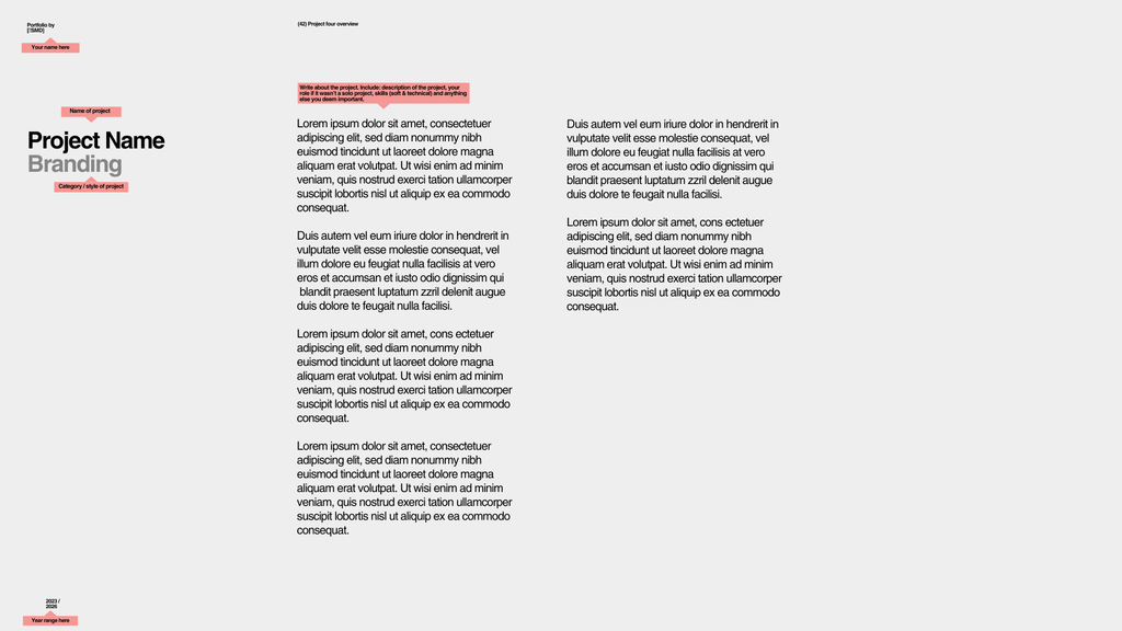 PORTFOLIO FRAMEWORK TEMPLATE