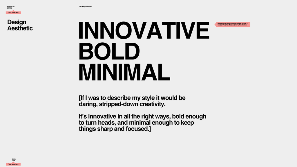 PORTFOLIO FRAMEWORK TEMPLATE