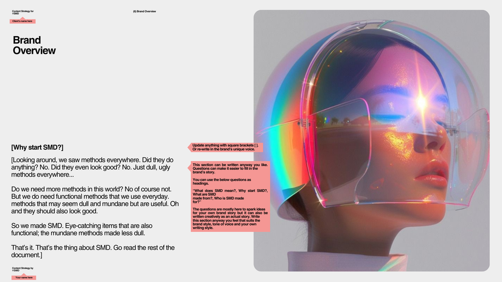 CONTENT STRATEGY FRAMEWORK TEMPLATE