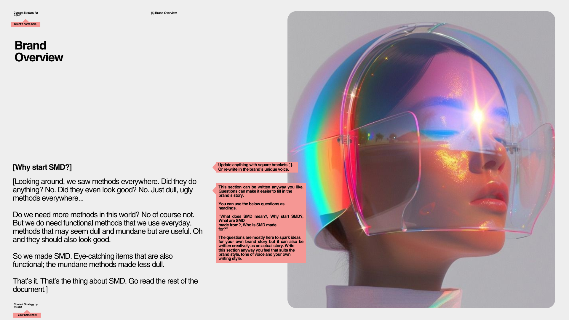 CONTENT STRATEGY FRAMEWORK TEMPLATE