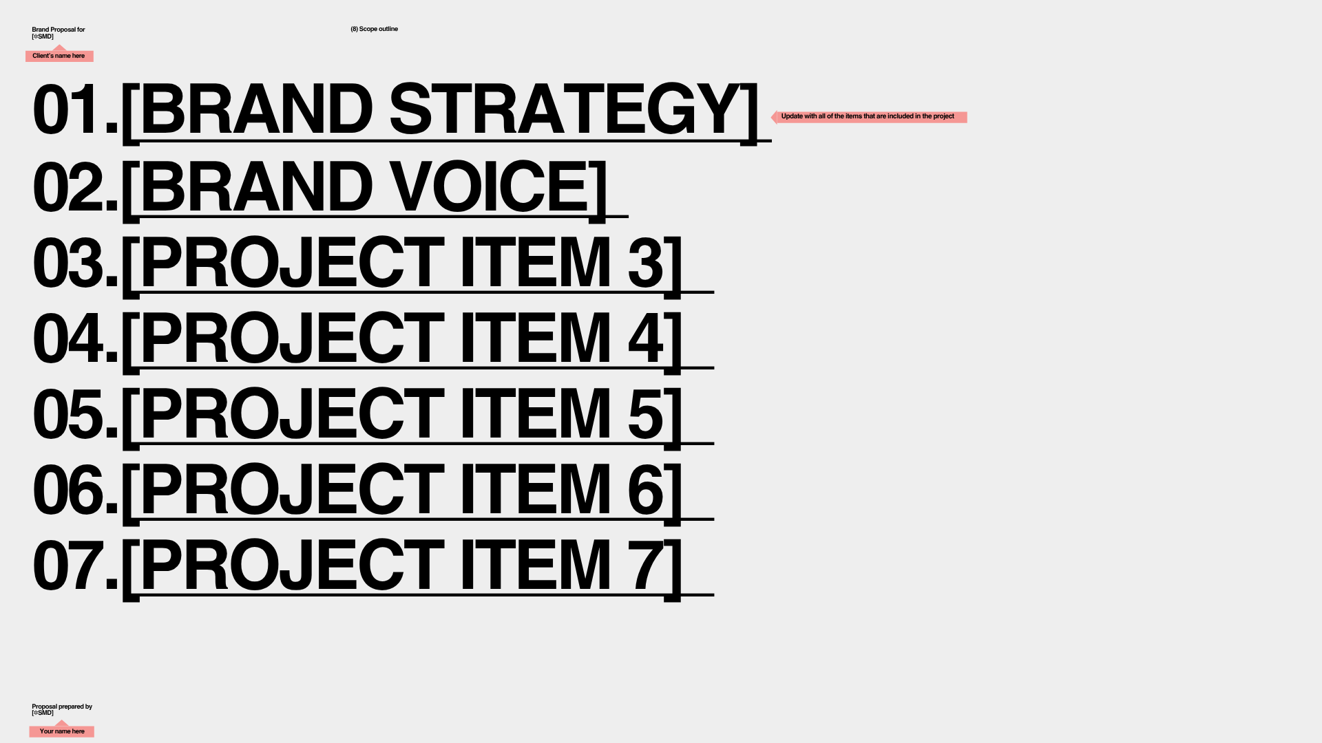 QUOTATION PROPOSAL FRAMEWORK TEMPLATE