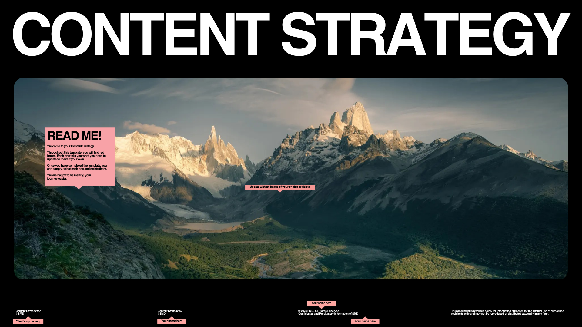 CONTENT STRATEGY FRAMEWORK TEMPLATE