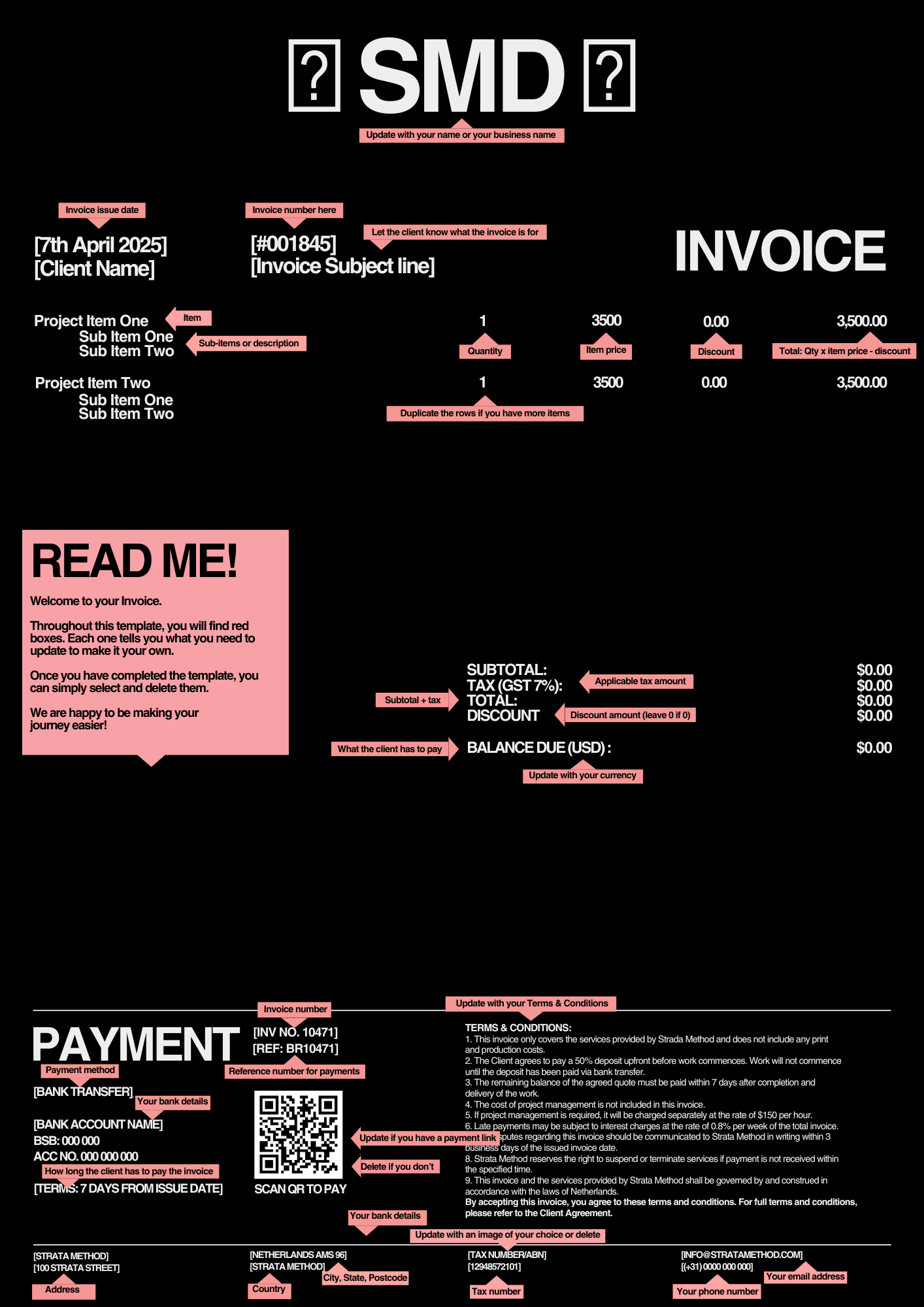 INVOICING FRAMEWORK TEMPLATE